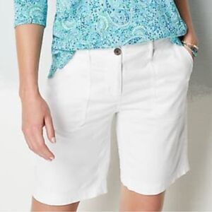🌞J.Jill White Denim Bermuda Shorts Size 12